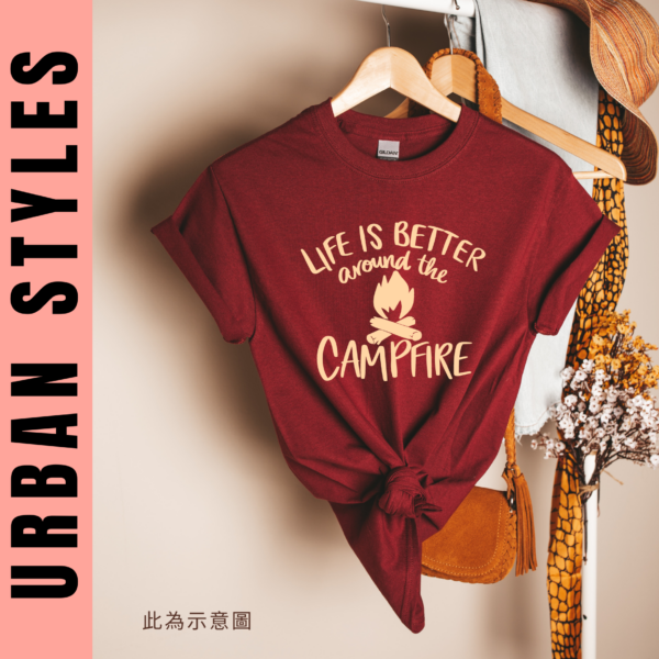 ★美國設計師大學T★ CampFire T恤/T-shirt  (深紅色T)