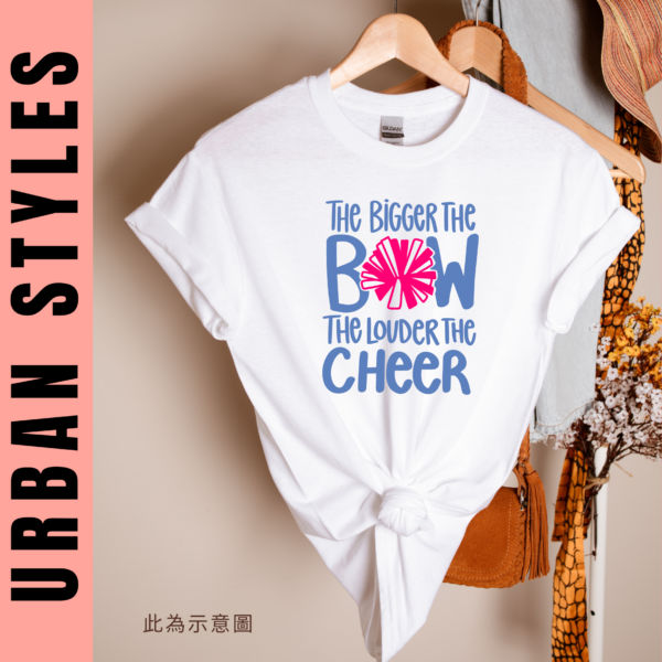 ★美國設計師大學T★ Bigger Bow Louder Cheer T恤/T-shirt  (白色T)