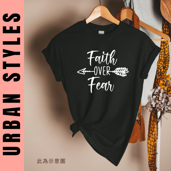 ★美國設計師大學T★ Faith Over Fear T恤/T-shirt  (黑色T)