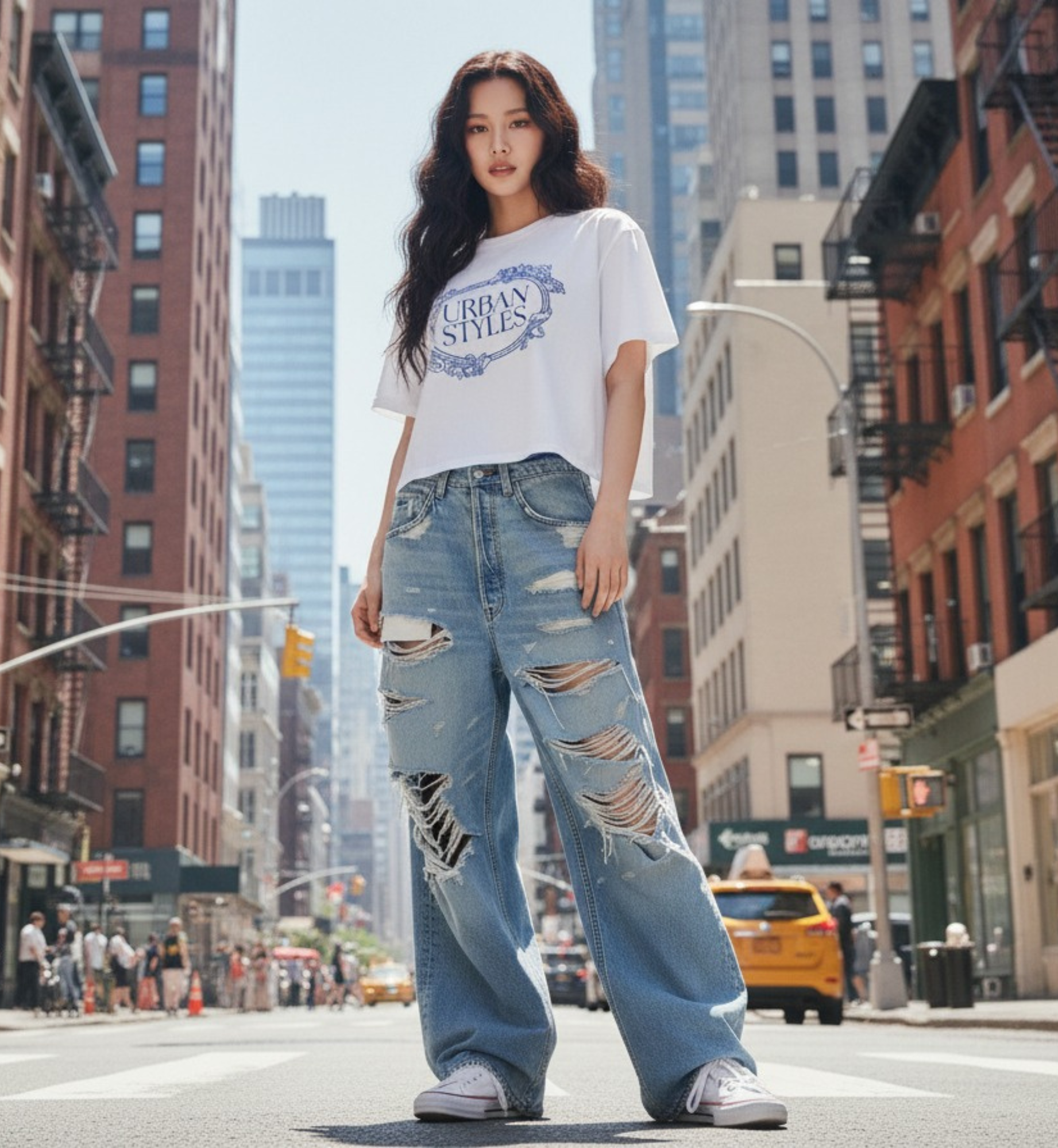 Urban Styles Breakfast Club Crop Boxy Tee